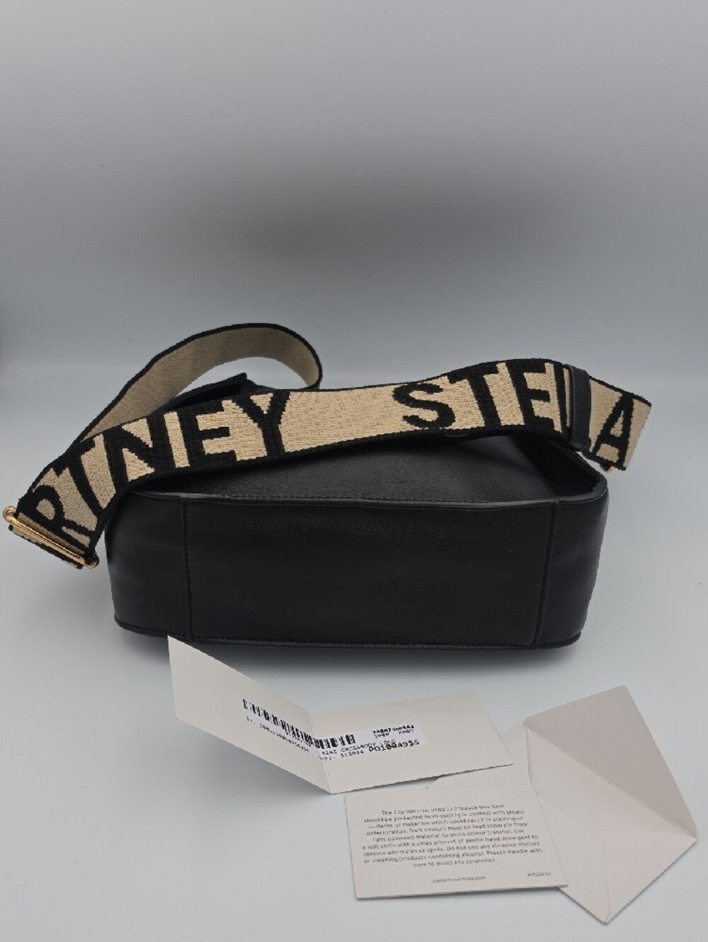 Stella McCartney Black & Gold Perforated Polyurethane Mini Crossbody (V-G)✨️🖤✨️ - Picture 12 of 16